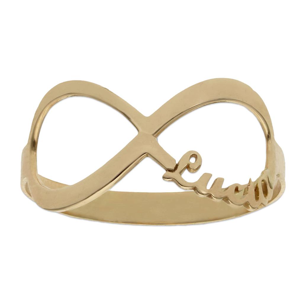 Anillo Personalizado Oro 18KL Infinito Nombres REF. S1158 OB: S1164 Plata AG904