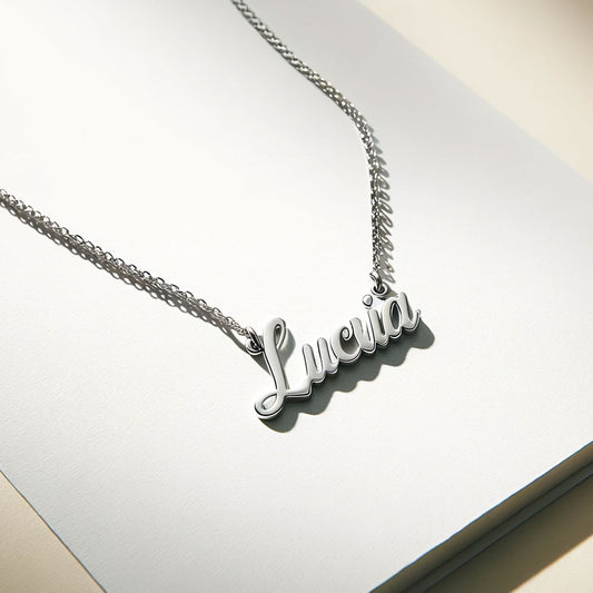 Collar Plata de Ley Nombre Personalizado