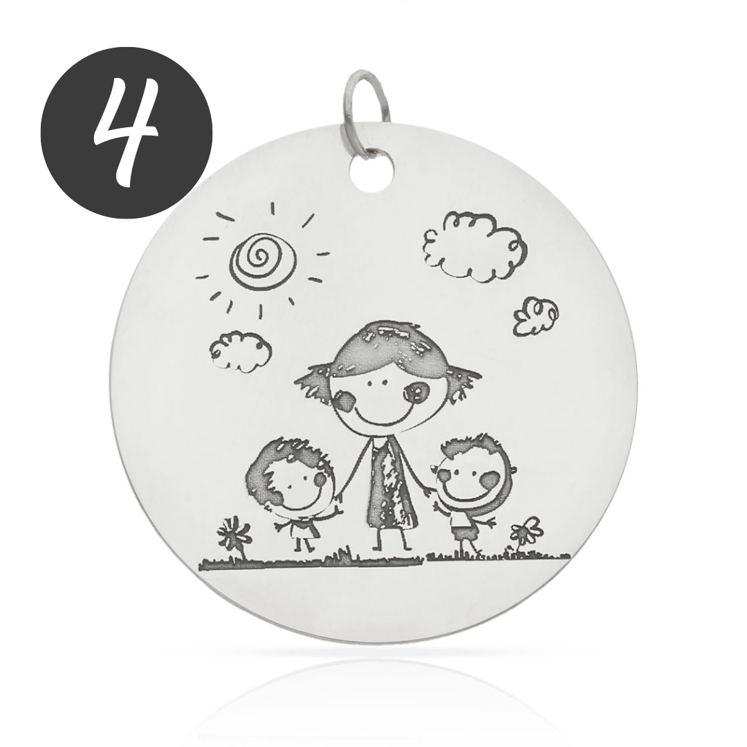 DIBUJA SUEÑOS - ABALORIO PLATA 925MM - 23MM REF. AG3197